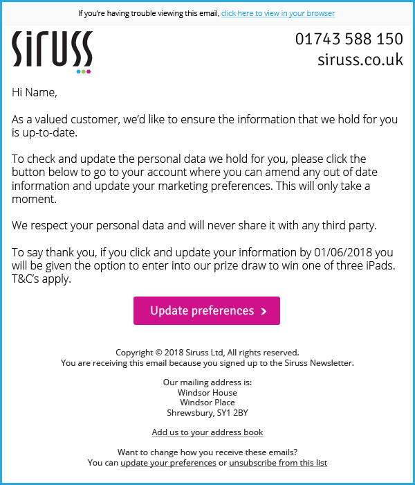 Consent Email