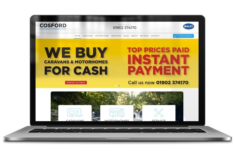 Cosford Caravans Drupal development by Siruss